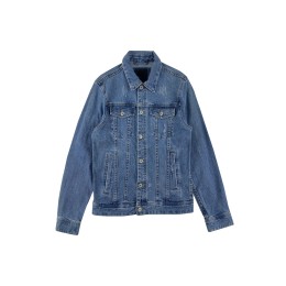 Fashionable design blue denim jacket Customized back printed pattern denim jacket Metal buttons Lapel denim jacket Denim jacket specialty store JN026 Fashionable design blue denim jacket Customized back printed pattern denim jacket Metal buttons Lapel denim jacket Denim jacket specialty store JN026